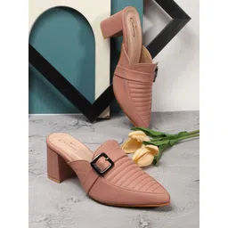 CHINRAAG Women Pointed Toe Block Heel Sandals-picture-19