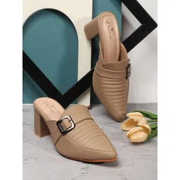 CHINRAAG Women Pointed Toe Open Back Mules-picture-36