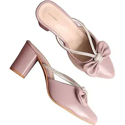 chinraag Women Striped Block Sandals with Bows-picture-46