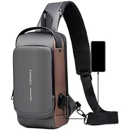 chipar Sling Bag for Men Crossbody Backpack for Men Women, Anti-Theft Chest with USB Charging Port, Messenger, Waterproof Casual Shoulder-picture-38