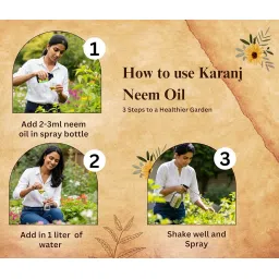 Chipku Ayurvedic Plant Guard 250ml Neem Oil + Karanj Oil Spray Formulation Concentrate | 100% Organic Plant Protector | Powerful Pest Control for Indoor & Outdoor Use For Making 50 Neem Spray Bottles image 2