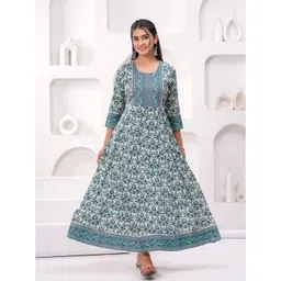 CHIRAAI Women Floral Printed Anarkali Kurta-picture-21
