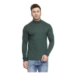 Chkokko Bottle Green Regular Fit T-Shirt-picture-10