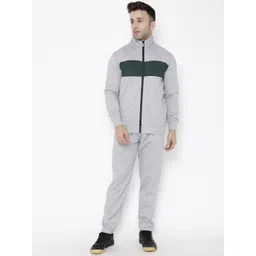Chkokko Men Green Solid Comfort-Fit Sports Tracksuit-picture-20