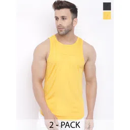 CHKOKKO Men Pack Of 2 Solid Round Neck T-shirts-picture-11