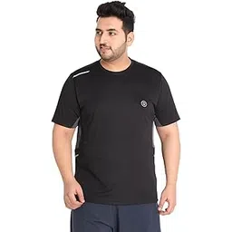 CHKOKKO Men Plus Size Solid Regular Fit Sports T-Shirt-picture-32