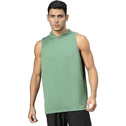 chkokko Men's Cotton Blend Regular Fit Sleeveless Gym Wear Vest | Solid Stylish Hoodie Round Neck | Running Sando for Sports Workout Fitness & Casual or Beach Wear-picture-26
