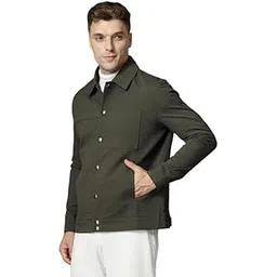 chkokko Men's Fleece Solid Winter Wear Regular Fit Standard Length Jacket-picture-56