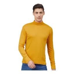 Chkokko Mustard Regular Fit T-Shirt-picture-13
