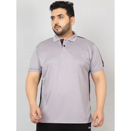 CHKOKKO Plus Size Polo Collar T-shirt image 1