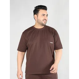 CHKOKKO Plus Size Round Neck Cotton Sports T-shirt-picture-18