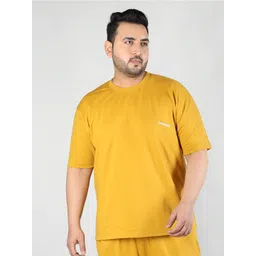 CHKOKKO Plus Size Round Neck Cotton Sports T-shirt-picture-30