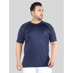 CHKOKKO Plus Size Round Neck Raglan Sleeves Sports T-shirt-picture-28