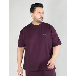 CHKOKKO Plus Size Round Neck Relaxed Fit Cotton T-shirt-picture-23