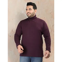 CHKOKKO Plus Size Turtle Neck Casual T-shirt-picture-27