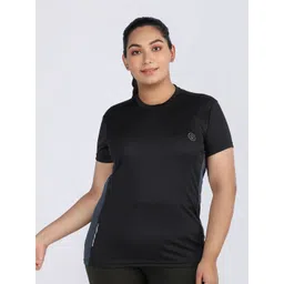 CHKOKKO Women Plus Size Solid Gym T-shirt-picture-33