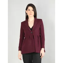 chkokko Women Solid Single Breasted Formal Blazer-picture-15