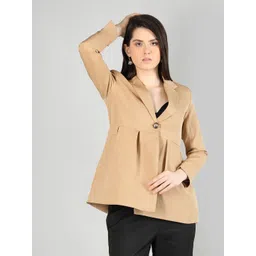 chkokko Women Solid Single Breasted Formal Blazer-picture-23