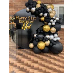 CHOCOZONE Black Pack of 100 Metallic Balloons-picture-36