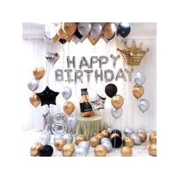 CHOCOZONE Pack of 100 12" Golden Metallic Balloons-picture-31