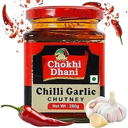 Chokhi Dhani Chilli Garlic Chutney 280gm|mirch or lahasun ki chutni (Pack of 1)-picture-23