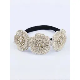 Choko Beige Floral Hair Bands-picture-27