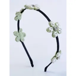 Choko Green Floral Hair Bands-picture-11