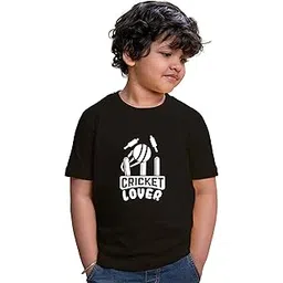 chombooka Kids Cricket Lover Half Sleeve Printed Tshirt-picture-11