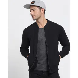 chow chow Men Solid Bomber Jacket-picture-25