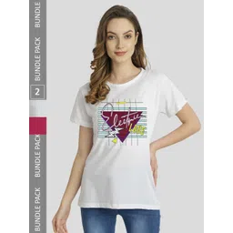 CHOZI Pack Of 2 Graphic Printed Bio Finish Cotton T-shirt-picture-10