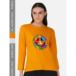 CHOZI Pack Of 2 Graphic Printed Cotton T-shirt-picture-42