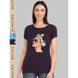 CHOZI Pack Of 2 Graphic Printed Cotton T-shirt-picture-28