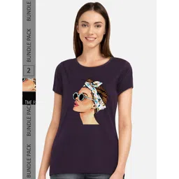 CHOZI Pack Of 2 Graphic Printed Cotton T-shirts-picture-17