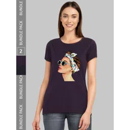 CHOZI Pack Of 2 Printed Bio Finish Cotton T-shirt-picture-27