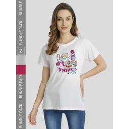 CHOZI Pack Of 2 Printed Bio Finish Cotton T-shirts-picture-27