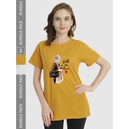 CHOZI Pack Of 2 Printed Cotton Bio Finish T-shirt-picture-37