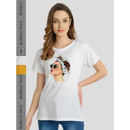 CHOZI Pack Of 2 Printed Cotton T-shirt-picture-21