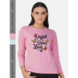 CHOZI Pack Of 2 Printed Round Neck Cotton T-shirt-picture-25