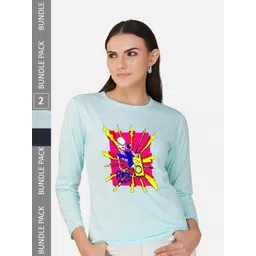 CHOZI Pack Of 2 Printed Round Neck Cotton T-shirt-picture-20