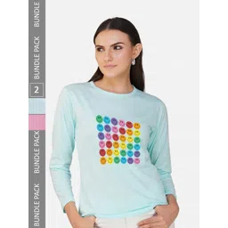 CHOZI Pack Of 2 Printed Round Neck Cotton T-shirt-picture-23