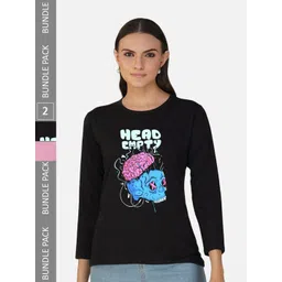 CHOZI Pack Of 2 Printed Round Neck Cotton T-shirt-picture-36