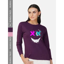 CHOZI Pack Of 2 Printed Round Neck Cotton T-shirt-picture-16