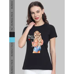 CHOZI Pack Of 2 Round Neck Graphic Printed Running Cotton T-shirt-picture-25