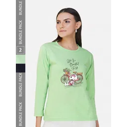 CHOZI Pack Of 2 Typography Printed Cotton T-shirt-picture-32