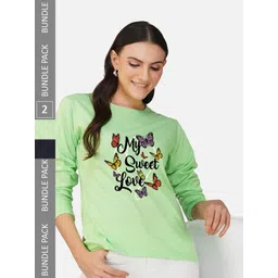 CHOZI Pack of  2 Typography Printed Cotton T-shirt-picture-15