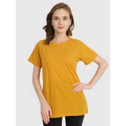 CHOZI Round Neck Drop Shoulder Sleeves Bio Finish Cotton T-Shirt-picture-23