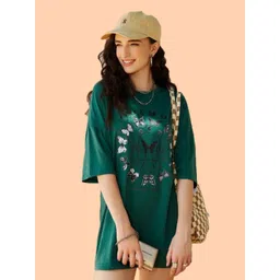 Christy World Graphic Printed Round Neck Drop Shoulder Oversized T-shirt-picture-17