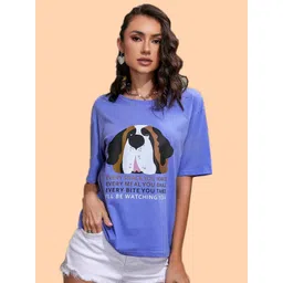 Christy World Graphic Printed Round Neck Drop Shoulder Oversized T-shirt-picture-18
