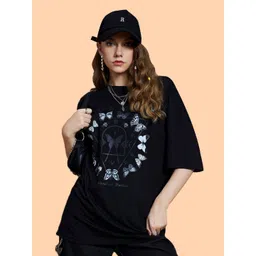 Christy World Graphic Printed Round Neck Drop Shoulder Oversized T-shirt-picture-15