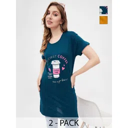 Christy World Women 2 Printed Applique T-shirt-picture-37